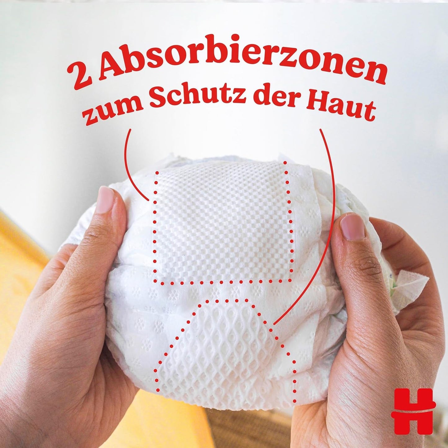 Huggies Newborn blöjor, storlek 1, 100 blöjor (2 x 50), halvmånadslåda