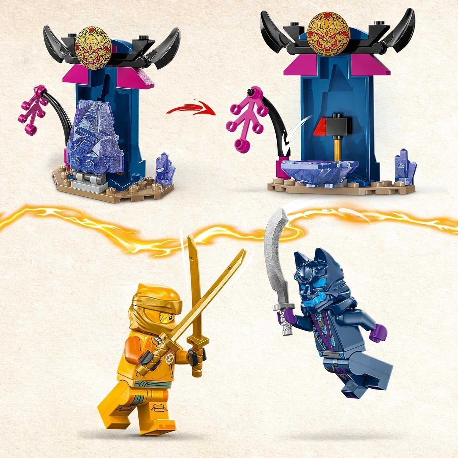LEGO NINJAGO Arins Battle Mech, Ninja leksak för barn från 4+ Med figurer Inkl. Arin med mini katana, actionfigurer och mekaniker, liten present till pojkar och flickor 71804 Byggset Besuche den LEGO-Store