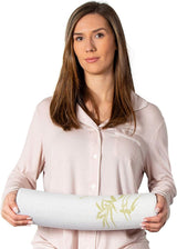Milliard Visco Foam Neck Roll med tvättbart överdrag, Oeko-Tex Certified, Medium Hårdhet, 10X43cm, Perfekt för allergier, Resekudde, Rund Nackskudde, Positioneringsrulle, Knärulle Cervikala ortopediska kuddar Naty Shop