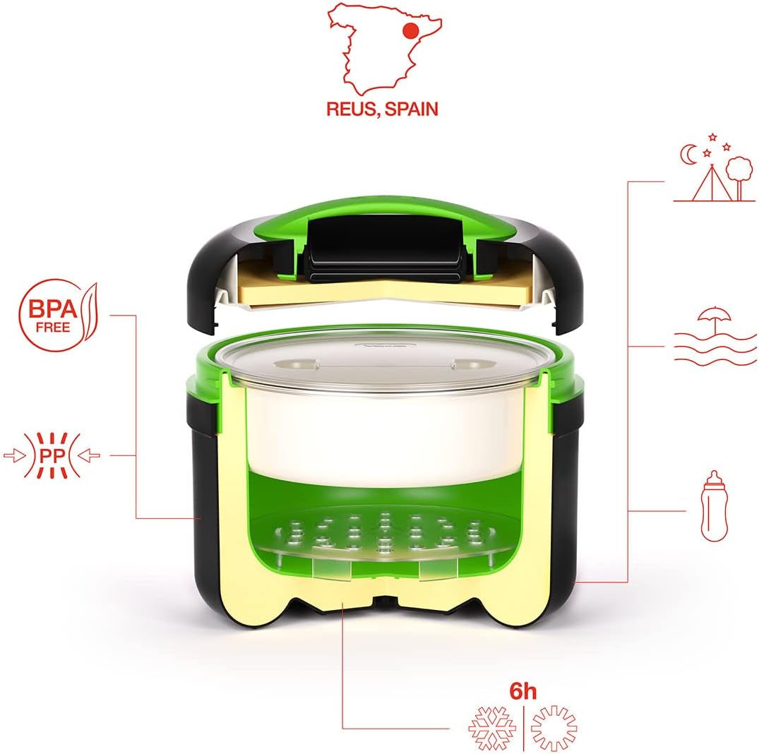VALHERMFOOD25-03 Pro Term Lunchbox 2,5 l Färgad - Gris/Grön Matförvaringslådor Naty Shop