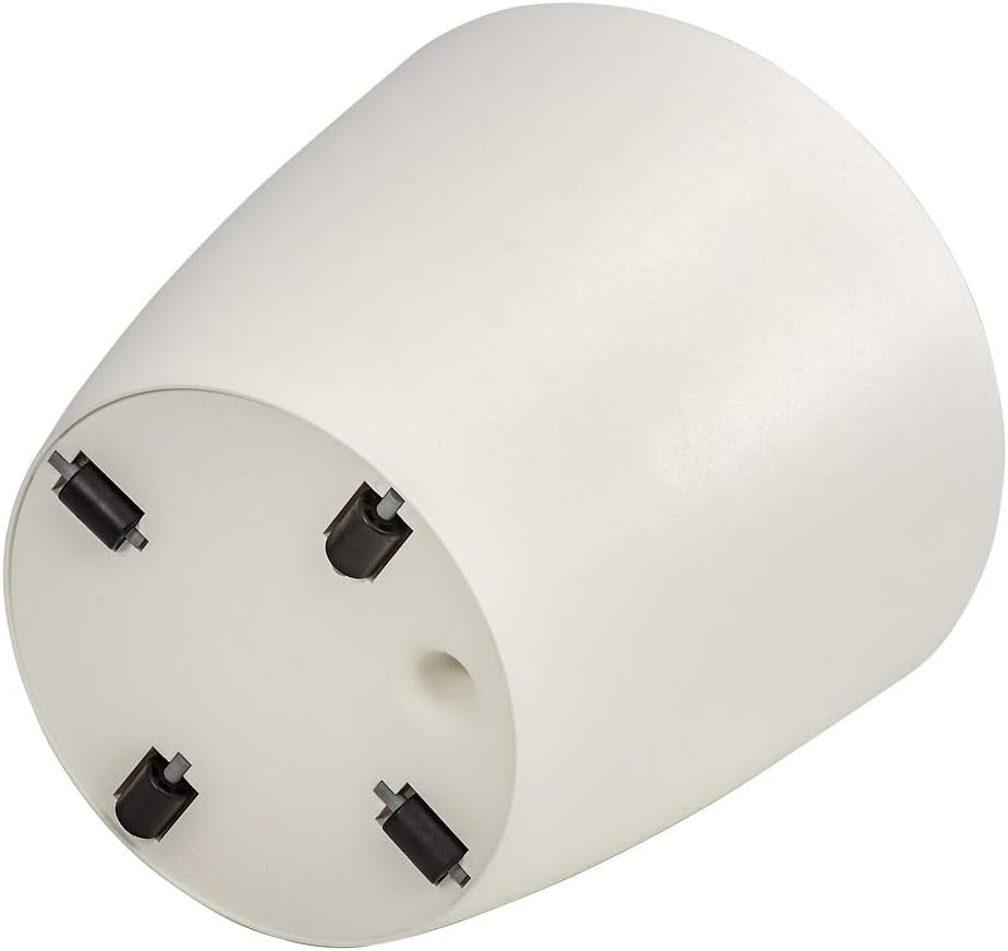 Dehner Mila blomkruka med självvattningssystem, Ø 30 cm, höjd 26 cm, plast, vit