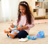 Simba 105030044 - Newborn Doll - Pojke, helvinyldocka med sovande ögon, dricks- och vätningsfunktion och tillbehör, 8 delar, 43 cm, babydocka, 3+