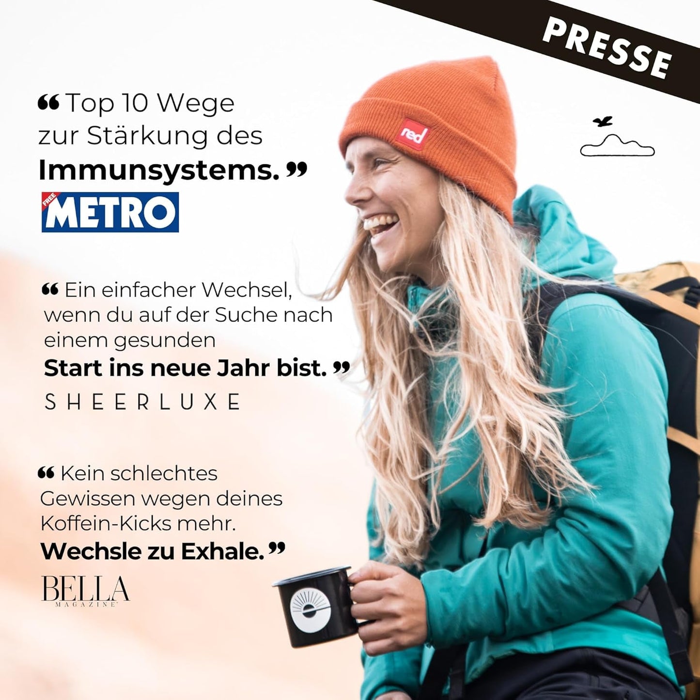 EXHALE Bio GANZE BOHNEN – Dunkel Gerösteter Kaffee – 450g Packung – Mykotoxinfrei & Geeignet für Bulletproof Coffee – Single Origin och 100% Arabica Bohnen