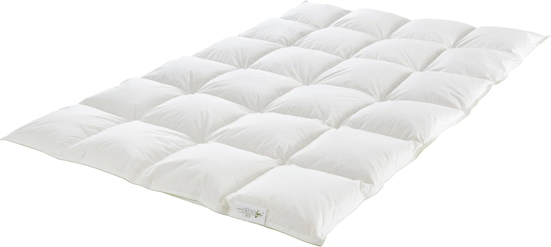 Badenia Trendline Eco varmt täcke med 90% dun och 10% fjädrar klass I, 135 X 200 cm, vit, Oeko-Tex certifierad, tillverkad i enlighet med tysk kvalitetsstandard Täcken och täcken Naty Shop