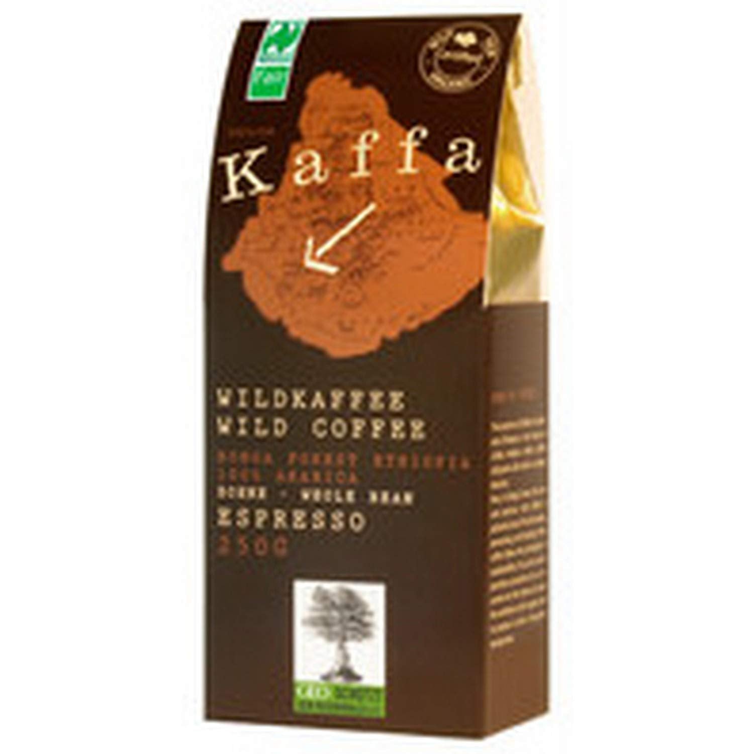 Espresso "Kaffa", hela vilda kaffebönor (250 g) - Ekologisk