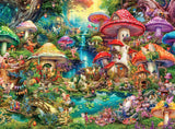 Buffalo Games - Aimee Stewart - Merry Mushroom Village Picnic - 1000 pusselbitar för vuxna, utmanande pussel, perfekt för spelkvällar - Färdiggjorda storlek 26,75 X 19,75 cm Pussel Naty Shop Standardtitel