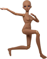 1/3 BJD docka svart brun hud docka kropp 60 cm 24 tum kulled SD dockor rörliga leder PVC DIY (Alexia)