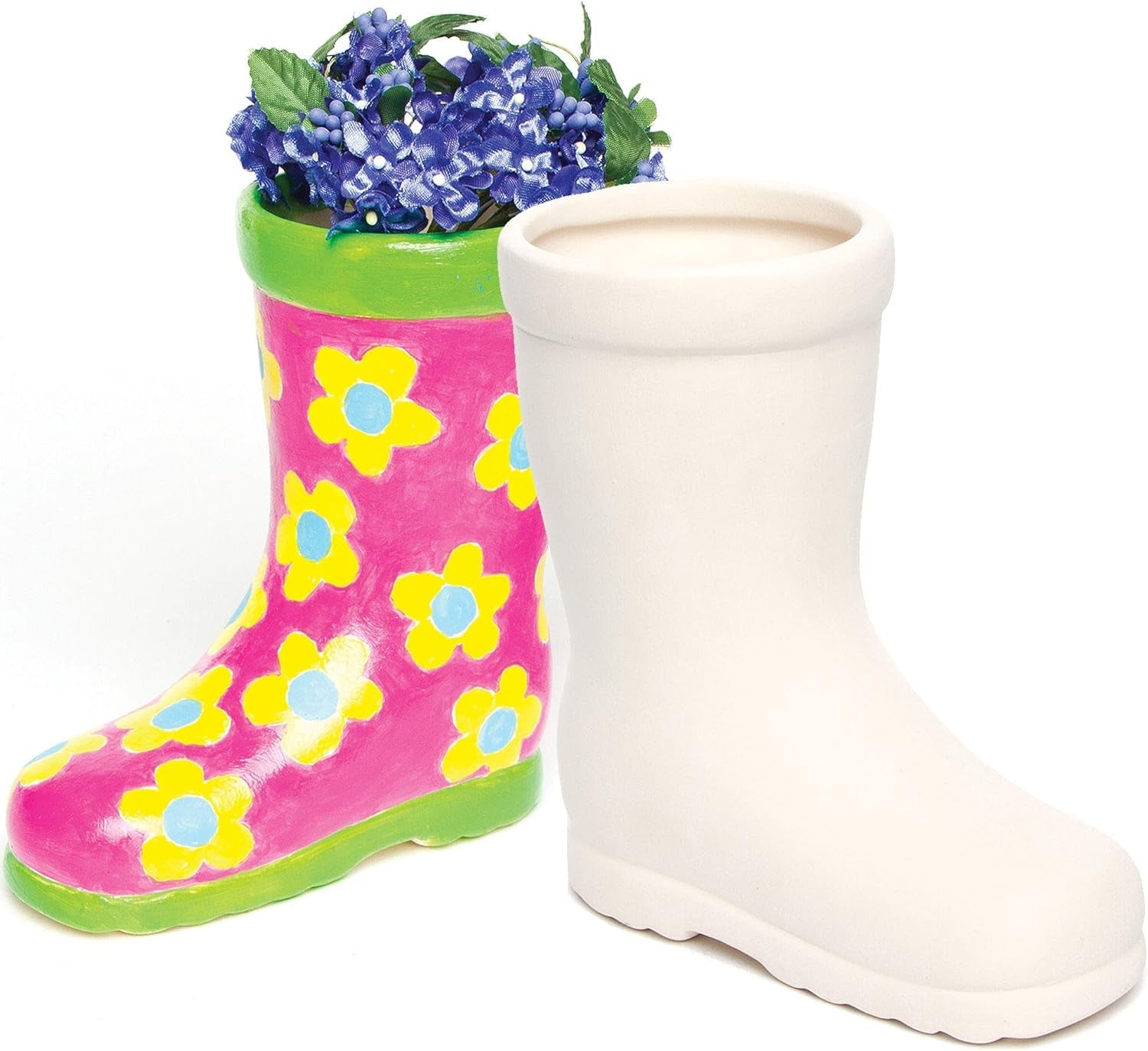 Baker Ross 'Wellies' keramiska krukor för barn (2-pack)