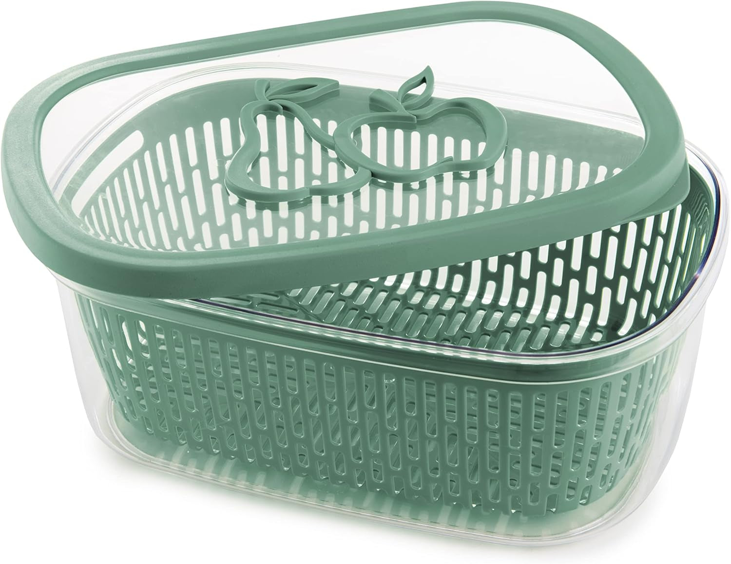 Såg för att bevara fruktsmak, plast, grön, 4 LT - rektangulära Matförvaringslådor Naty Shop Green 4 Lt - rektangulär
