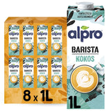 Alpro Barista Haferdrink – Zum Aufschäumen – Vegan und milchfrei – Von Natur aus lactosfrei – Rich an Ballaststoffen, Calcium und Vitaminen – 8 x 1 L – Haltbar