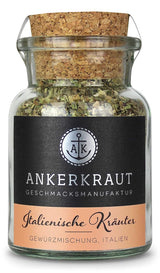 Ankerkraut Italienische Kräuter, Mediterranes Universalgewürz für Pasta, Pizza och Salade, 25 g im Korkenglas