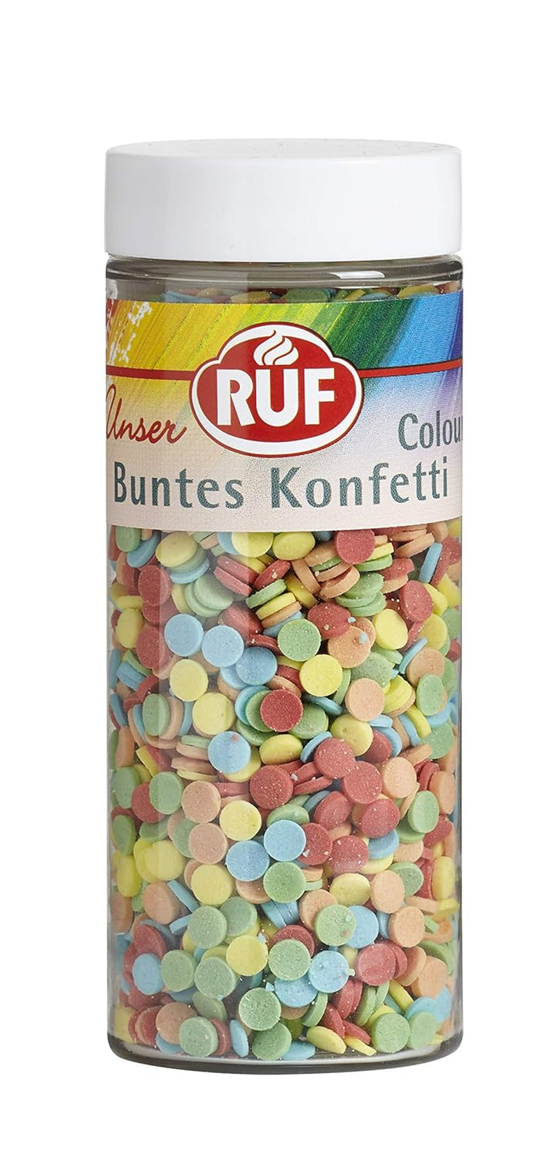 RUF Love Choklad Choklad Linsdekorationer, gjorda av fin mjölkchoklad med en krispig och färgglad sockerglasyr, 75g per kartong