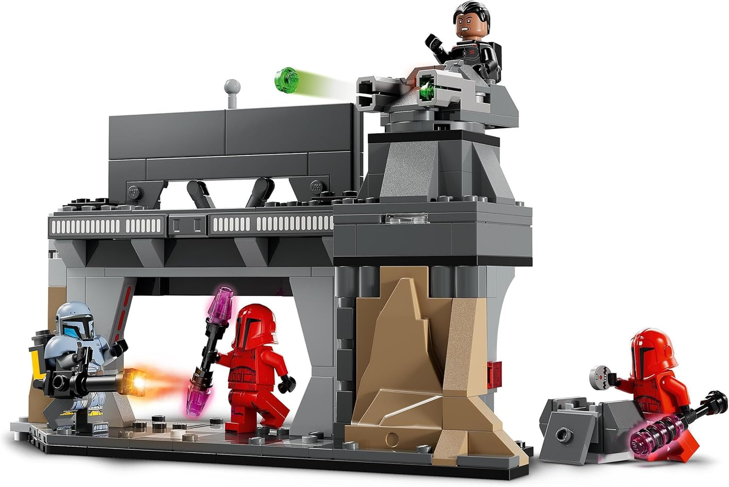 LEGO Star Wars: Mandalorian-duellen mellan Paz Vizsla och Moff Gideon, byggleksak för barn, presentidé för kreativa pojkar och flickor över 7 år, Mandalorian-leksak 75386 Byggset Beuche den LEGO-Store