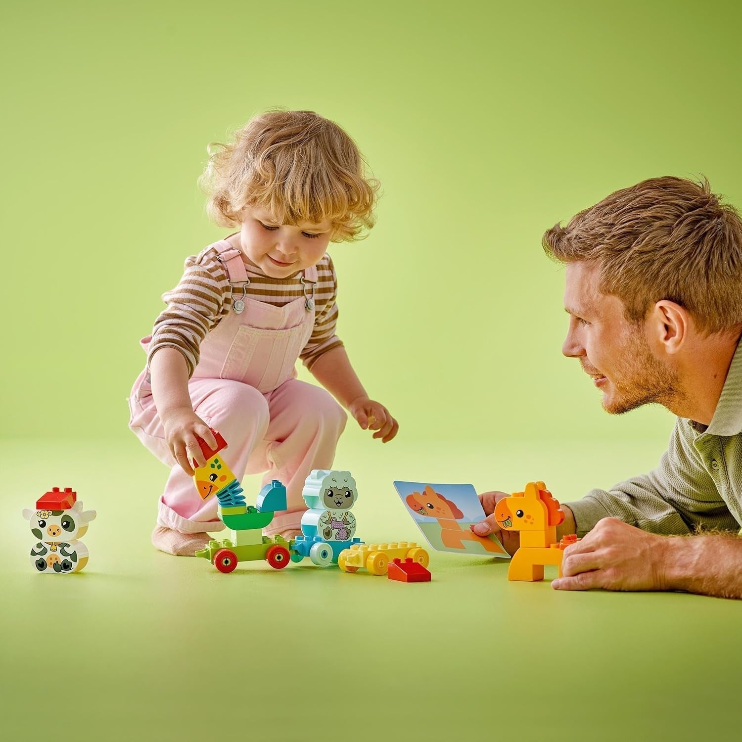LEGO DUPLO djurtåg, leksakståg med hjul, kreativt byggande och återuppbyggande av djurfigurer, pedagogisk leksak för småbarn, födelsedagspresent för djurälskare Flickor och pojkar 1½ år gamla 10412 Byggset Besuche den LEGO-Store