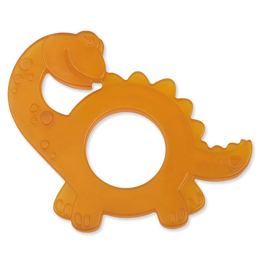 GRÜNSPECHT Organisk tandring Naturgummi för barnsjukdomar, masserar tandkött, BPA-fritt, mjukt, främjar finmotorik, dinosauriemönster (639-V1)