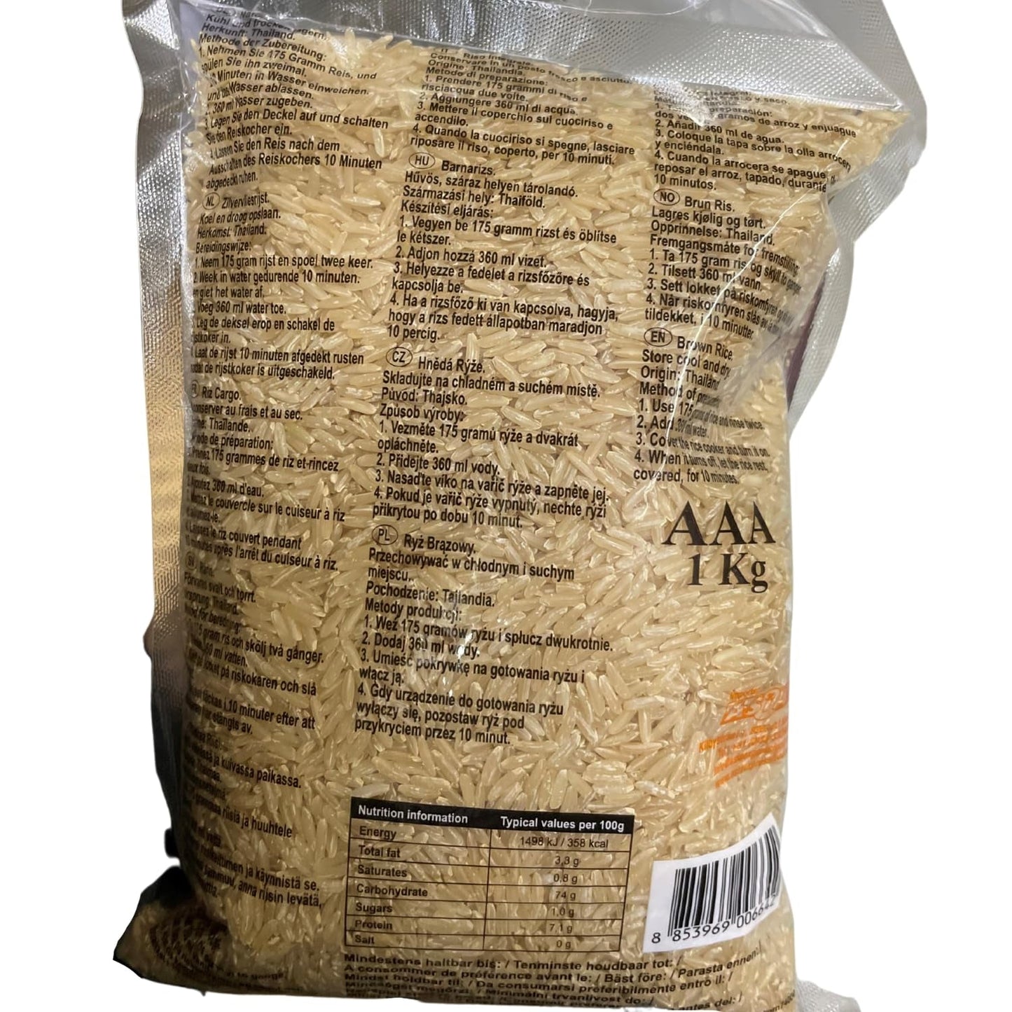 ROYAL THAI RIS - Doftande långkornigt brunt ris - 1 x 1 kg
