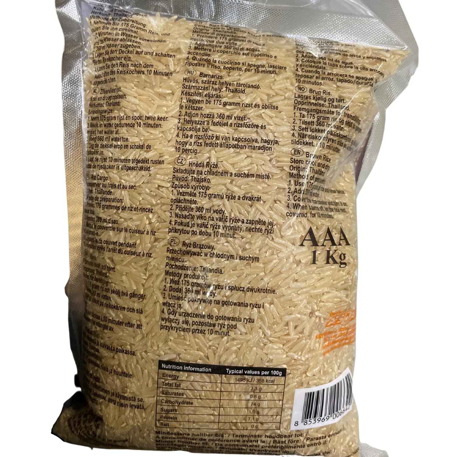 ROYAL THAI RIS - Doftande långkornigt brunt ris - 1 x 1 kg