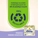KLEENEX Dermo Douceur 4230420 Toalettpapper, 24 rullar (4 X 6 rullar) vitt, 24 Unité (Lot Of 6)
