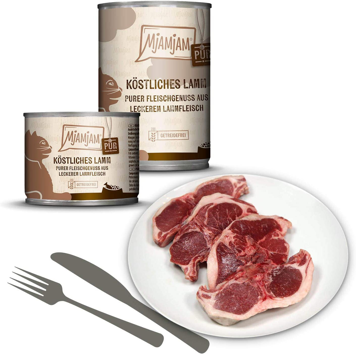MjAMjAM - Premium Wet Cat Food - Pack Mix V - Pure Meat Delight 6 Pack (6 x 400 g) Spannmålsfri med extra kött