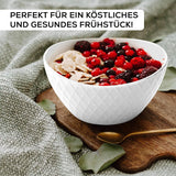 MIAMIO - Keramiskt servisset, 24 delar, kombinerad service för 6 - Säker i diskmaskin och mikrovågsugn - Palmanova Collection (vit)