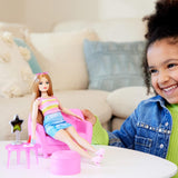Barbie-modedockor och garderobsset med kläder, accessoarer och salongsmöbler, långvarigt frisörnöje för barn från 3 år och uppåt, HPL78