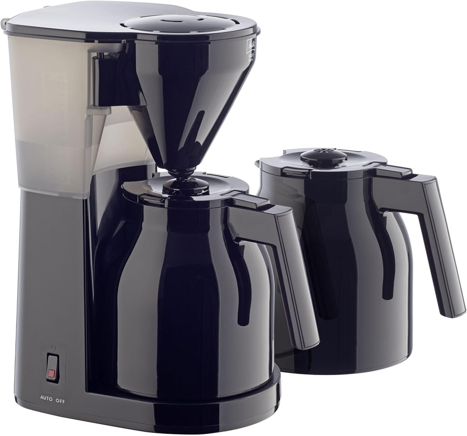 Melitta Easy – Espressomaskin med filter och glaskaraff, för upp till 10 koppar kaffe, svart