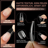 Ballerina Gel Nail Tips 216st 12 Storlekar Soft Gel Nail Tips Heltäckande Nail Extension Set Semi Matt DIY Home Art