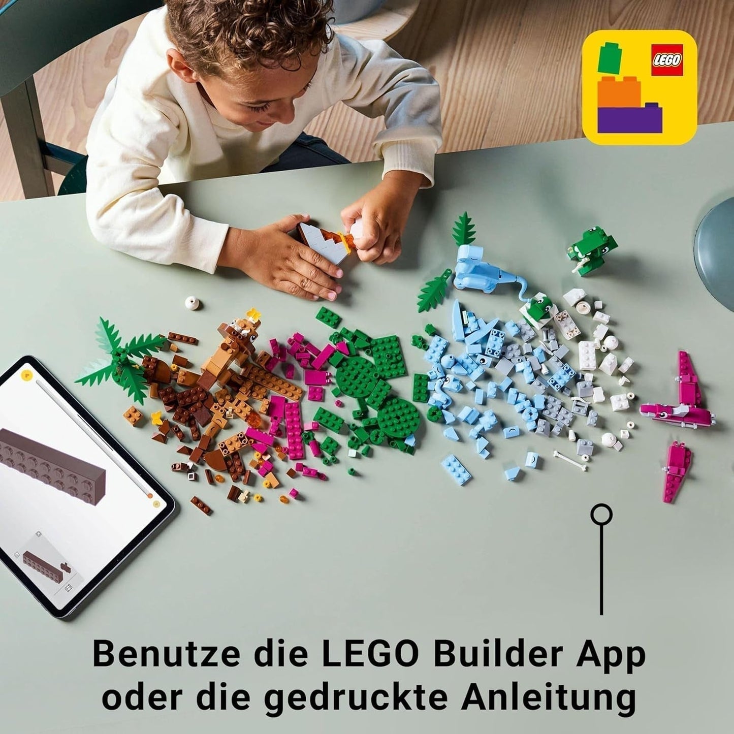 LEGO Classic Creative Dinosaurs Byggset med djurmodeller och figurer gjorda av klossar, fantasifull lekupplevelse, present till pojkar och flickor 5 år gamla, inklusive T.Rex och Triceratops 11041 Byggset Besuche den LEGO-Store