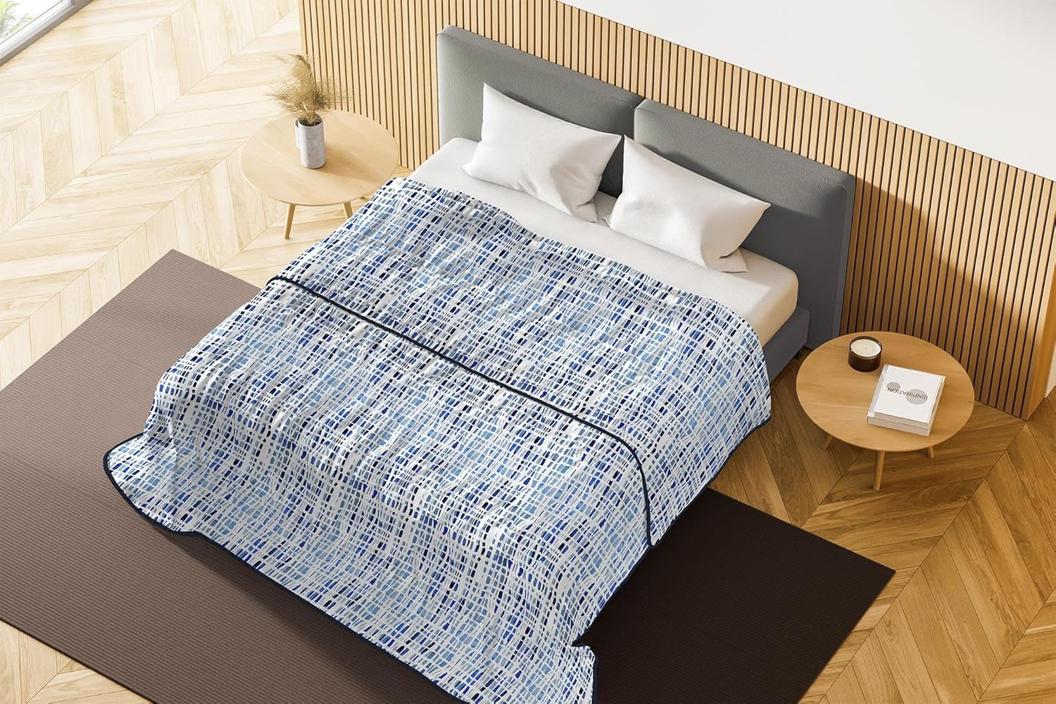 Italienska Sängkläder Basic Sommartäcken Mikrofiberglas Dubbelsäng Täcken och täcken Naty Shop