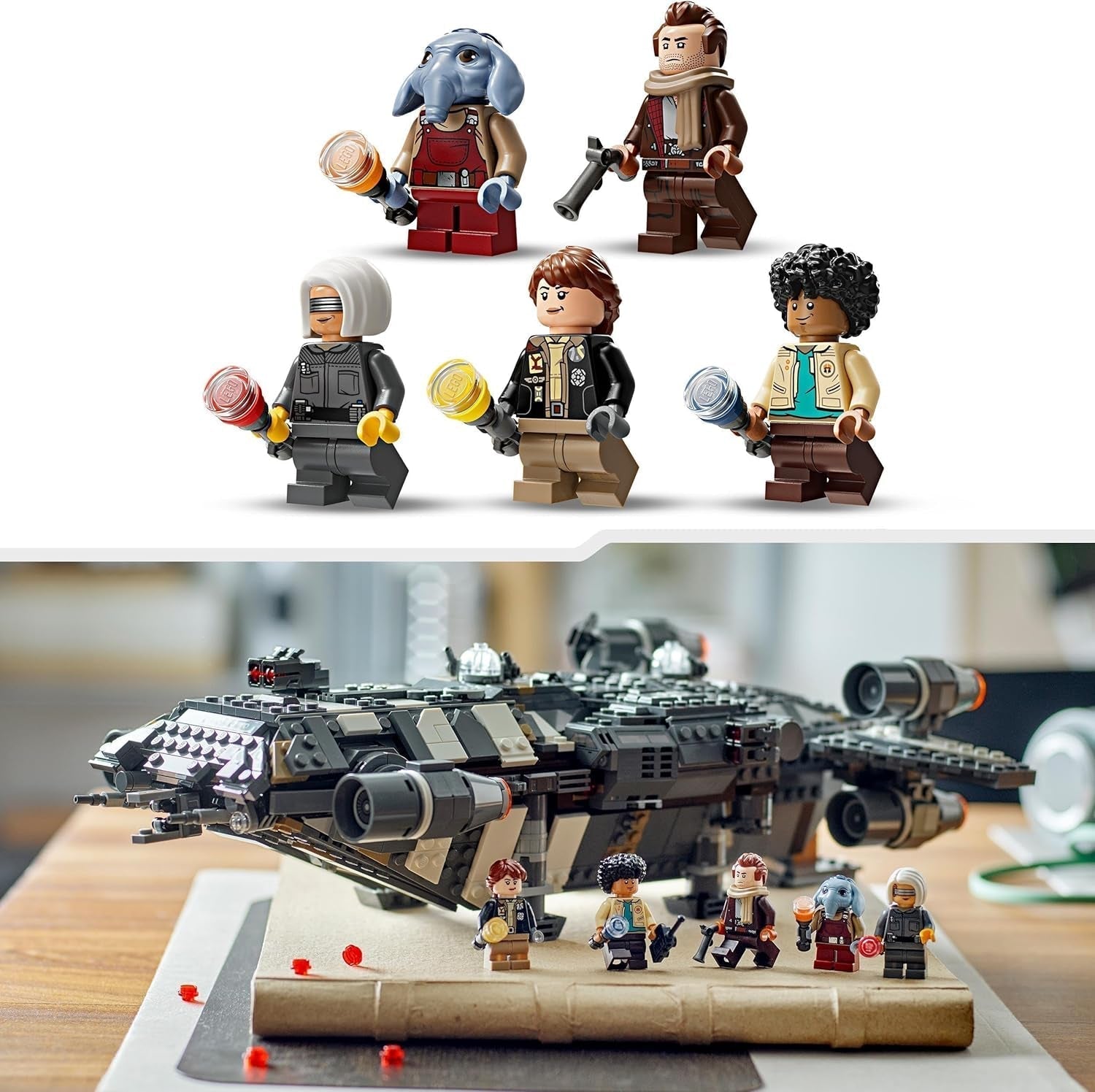 LEGO Star Wars: Skeleton Crew Onyx Cinder, byggbar och samlarbar rymdskeppsleksak för pojkar och flickor med 5 tecken, presentidé för fans från 10 år 75374 Byggset Besuche den LEGO-Store