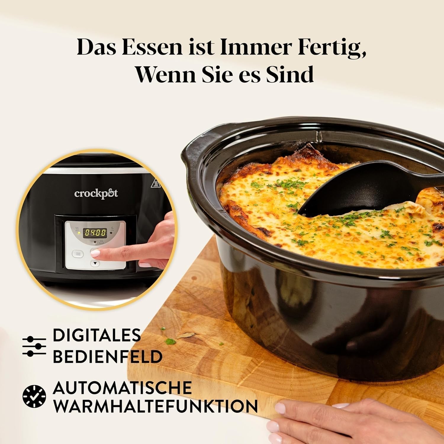 Crockpot digital slow cooker, 3,5 L (3 till 4 personer), CSC113X Slow Cooker Naty Shop
