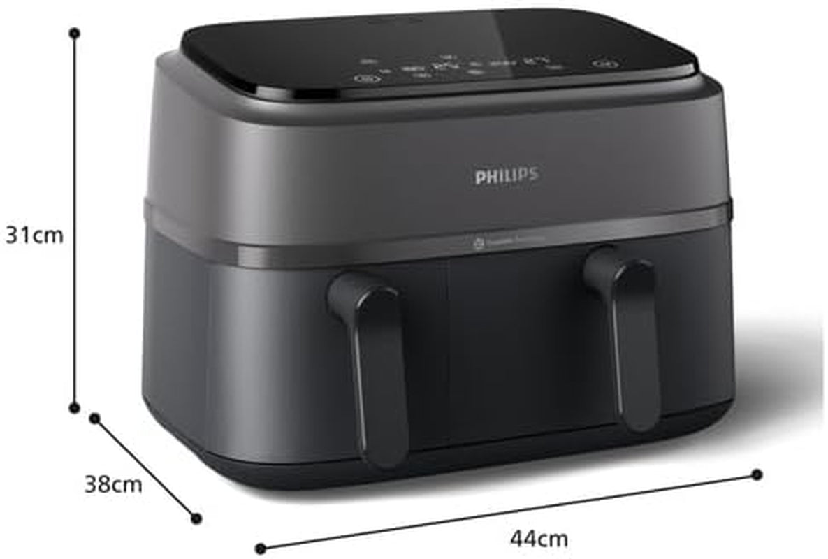 Philips Airfryer Dual Basket 3000-serien, 9L, 2 korgar, 2 diskar klara samtidigt, Rapidair-teknik plus varmluft Vitvaror Naty Shop