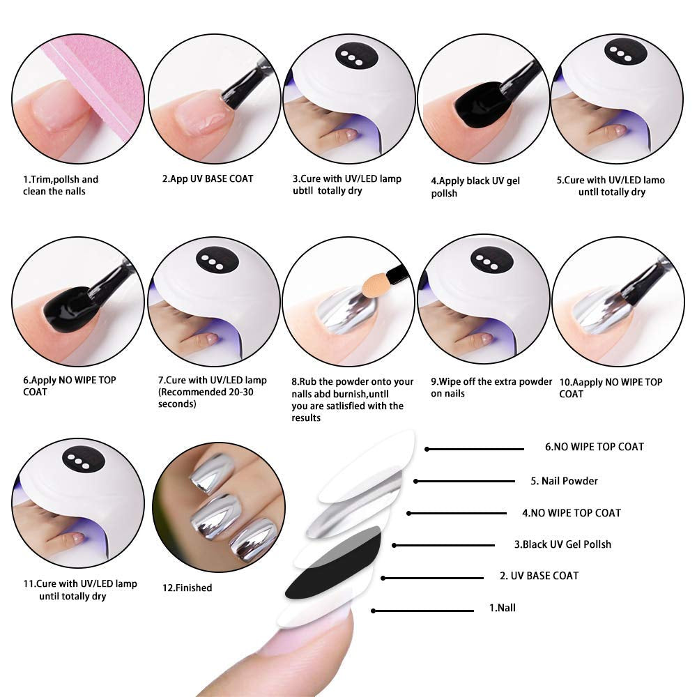 BISHENGYF Rose Gold Chrome Nail PowderNeue Upgrade Grosse Kapazitä Chrom PulverSuper-Spiegeleffekt Metall Mirror Chrome Powder – Neon Glassy Pearl Effect Glitter Nagelkunst Pulver Für DIY Salon
