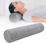 Nackrulle med lock, 11X45 cm resekudde med minnesskum, fläcktvättbar plysch nackkudde för smärtlindring i nacken, nackkudde för hem, kontor, resor Rundcylinder Yoga cervikala ortopediska kuddar Naty Shop Standardtitel