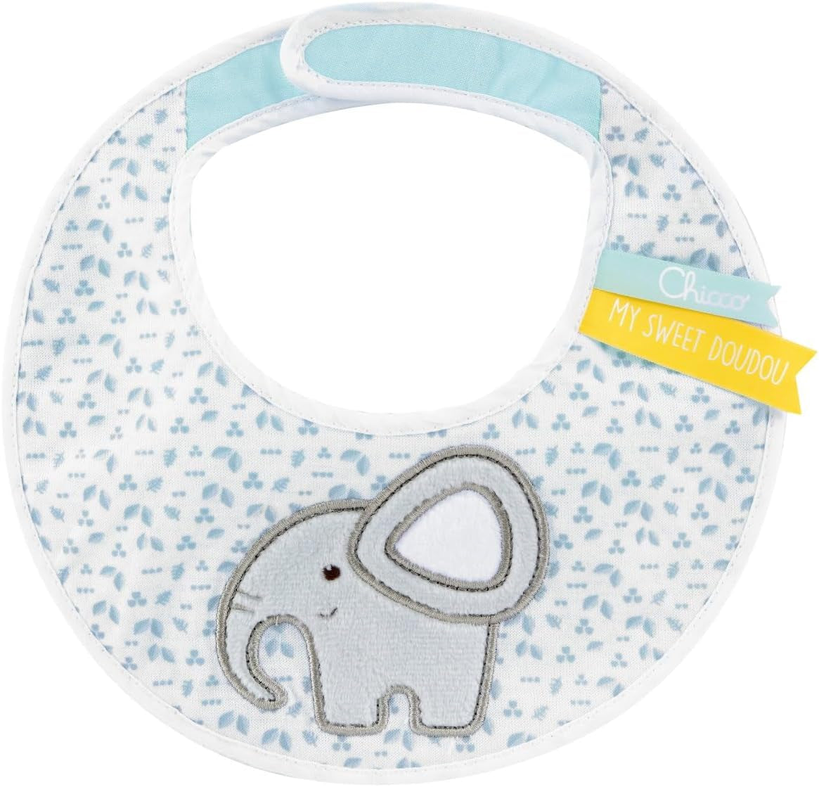 Chicco måltidspresentset Dou Dou, haklappset, barnstolsleksak med sugkopp i form av en söt kyckling, med två färgglada skallror, lätt att fånga från 6 månader Baby Toys Naty Shop