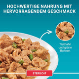 PURINA ONE STERILCAT Katzenfutter nass, zarte Stückchen in Sauce für sterilisierte Katzen, mit Turkiet, 26er Pack (26 x 85g)