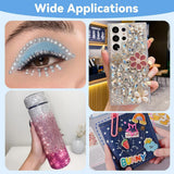 Harz Strasssteine ​​4200Pcs Strass Kristalle 1Mm-5Mm Gemischte Kinder Bastelsachen Kit Mit Strass Mit Picking Pinzette Und Stift Für DIY Nägel Kleidung Kunsthandwerk Gemischt Becher Party (A)