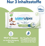 WaterWipes Sensitive+ våtservetter för baby och småbarn, 720 Count (12-pack), 3-i-1 rengöring, vård, skydd, 99,9 % vatten, texturerad rengöring, parfymfri