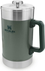 STANLEY Classic Stay Hot Coffee Press 1,4L Hammertone Green - Håller kaffet varmt i 4 timmar - Minimalt sediment - Integrerad kaffepress i rostfritt stål - BPA-fri - Tål diskmaskin