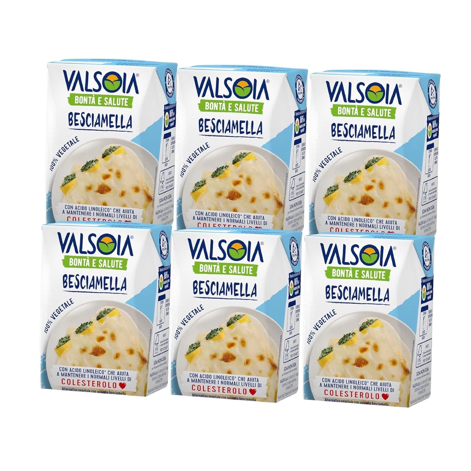 Béchamel balsam, laktosfri bechamel, mångsidig i matlagning, perfekt för veganer och vegetarianer, 6 x 200 ml