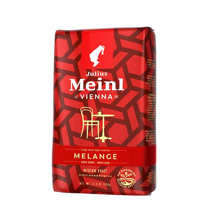 Vienna Melange - 500g fullkorn | Klassisk wienerkaffeblandning | Aromatiskt kaffe erhållet från 100 % Arabicabönor Idealisk för helautomatiska kaffemaskiner och espressomaskiner