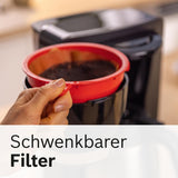 Bosch MyMoment TKA6M273 Filter Espressomaskin, 1L termokanna, 8-12 koppar, Anti-droppsystem, Roterande filterhållare, Avkalkningsprogram, Avtagbar vattentank, 1200 Watt, Mattsvart