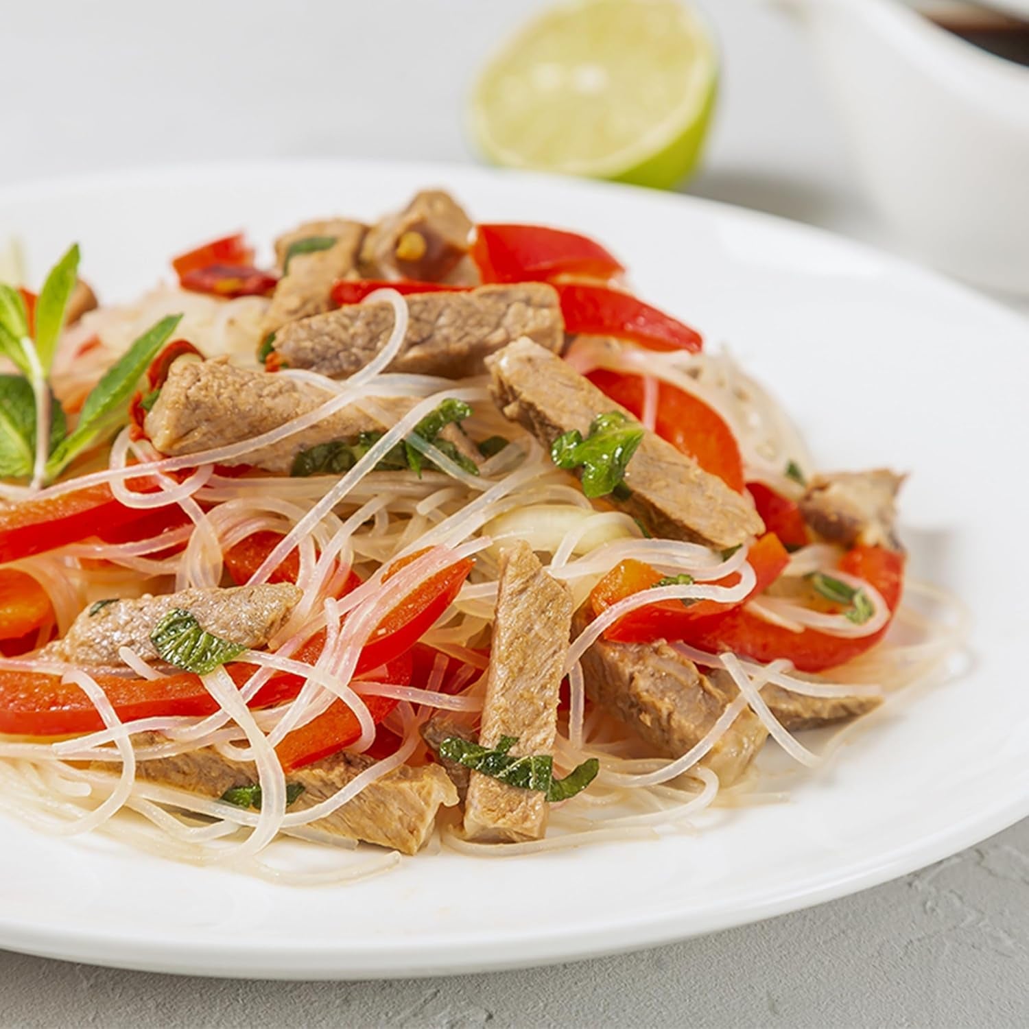 Bioasia Organic Glass Nudlar - Ekologisk ärtstärkelse Långa glasnudlar - Naturligt veganska och glutenfria - 1 x 100 g