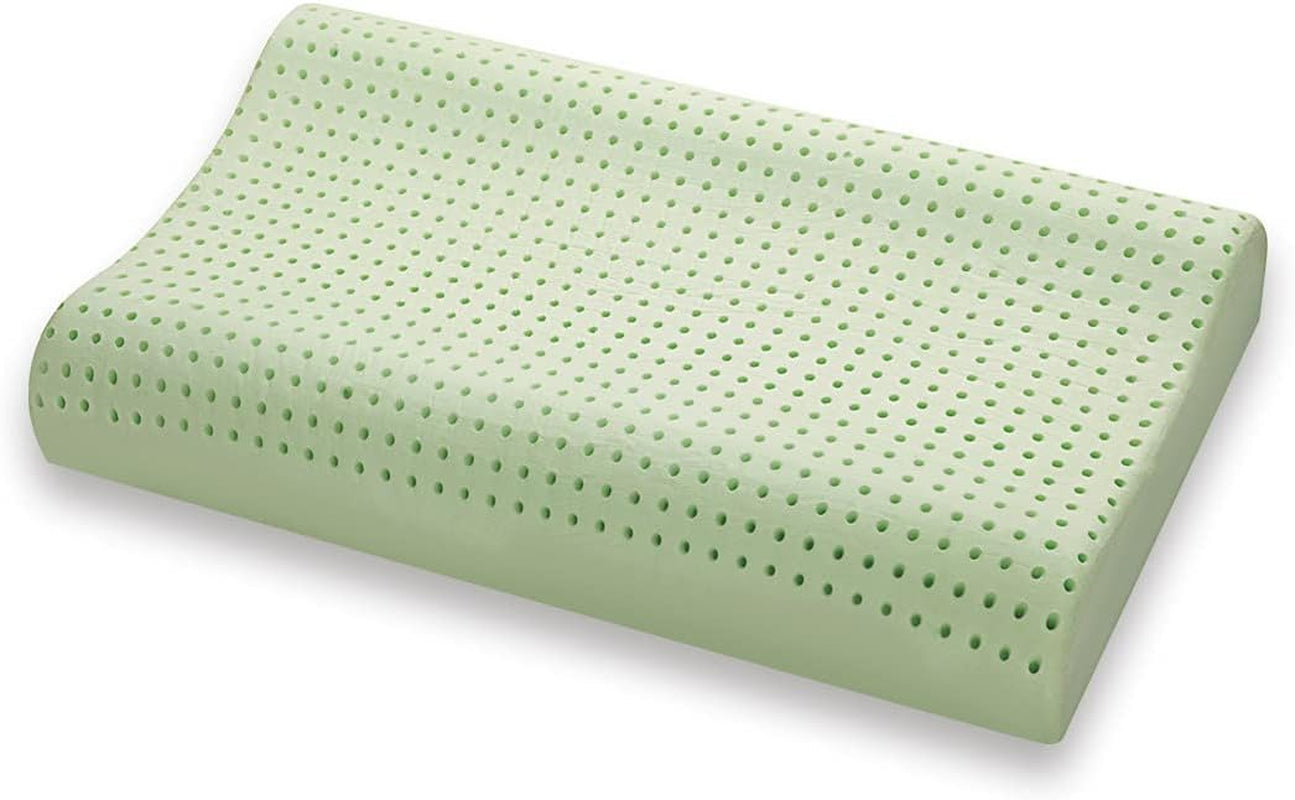 Marcapiuma Green Natural Natural Herbal Memory Foam Kudde 2 delar Standard Kuddar Naty Shop Hälsningar 1X Doppia Onda Modern