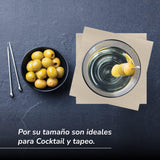 300 Pack Cocktailpappersservetter, 100 % återvinningsbara och biologiskt nedbrytbara, Servetthållare i rostfritt stål, Miljövänliga servetter, 10 X 10 cm, vikt.