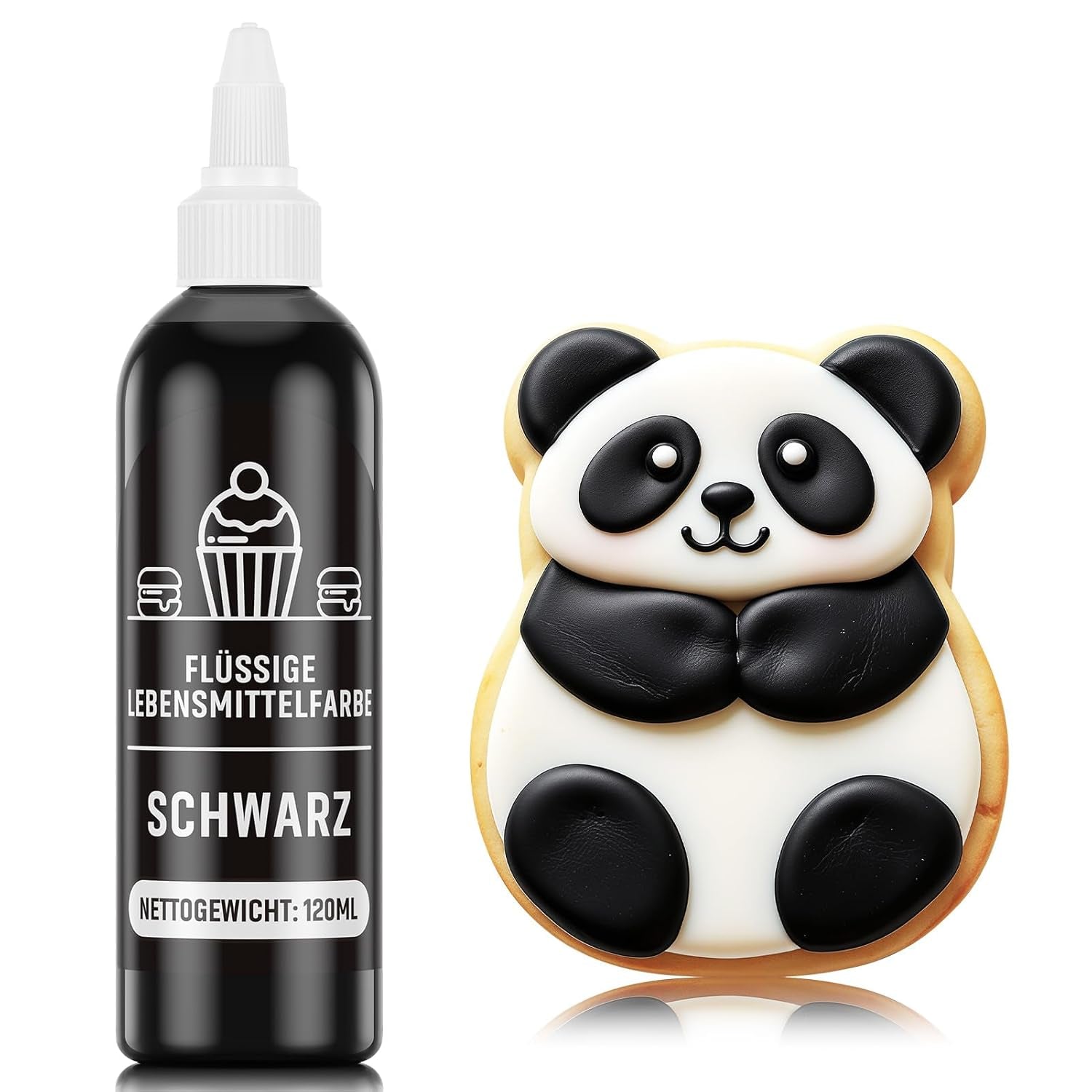 Röd matfärg 120 ml, högkoncentrerad och sockerfri flytande matfärg för bakning, kakor, makroner, glasyr, fondant, kakor, munkar