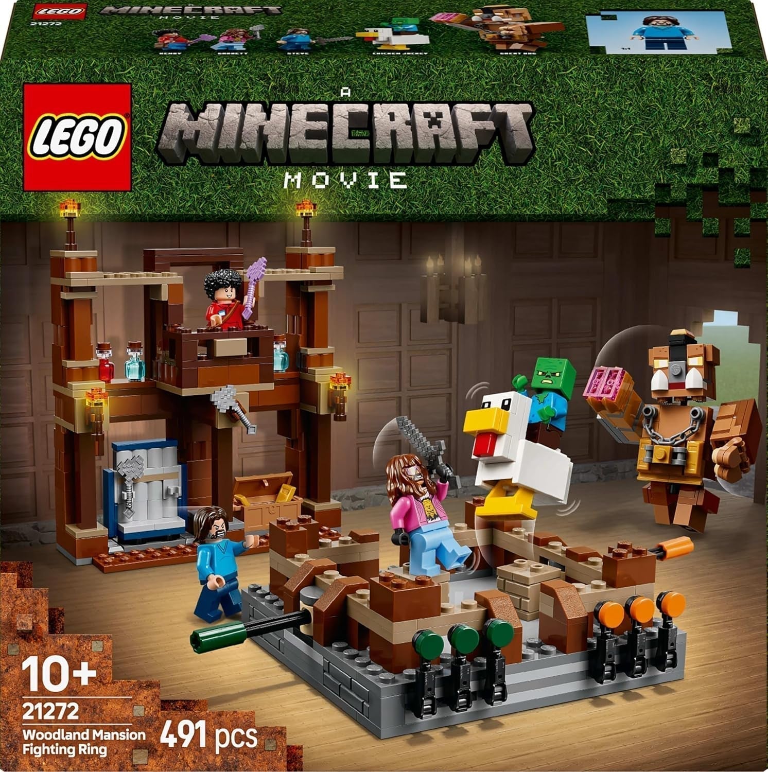 LEGO Minecraft Forest Manor med boxningsring - Gamerset med zombies och Oberborst - Interaktiv byggleksak med utrustning och spår - Present för pojkar och flickor 10+ - 21272 Byggset Besuche den LEGO-Store