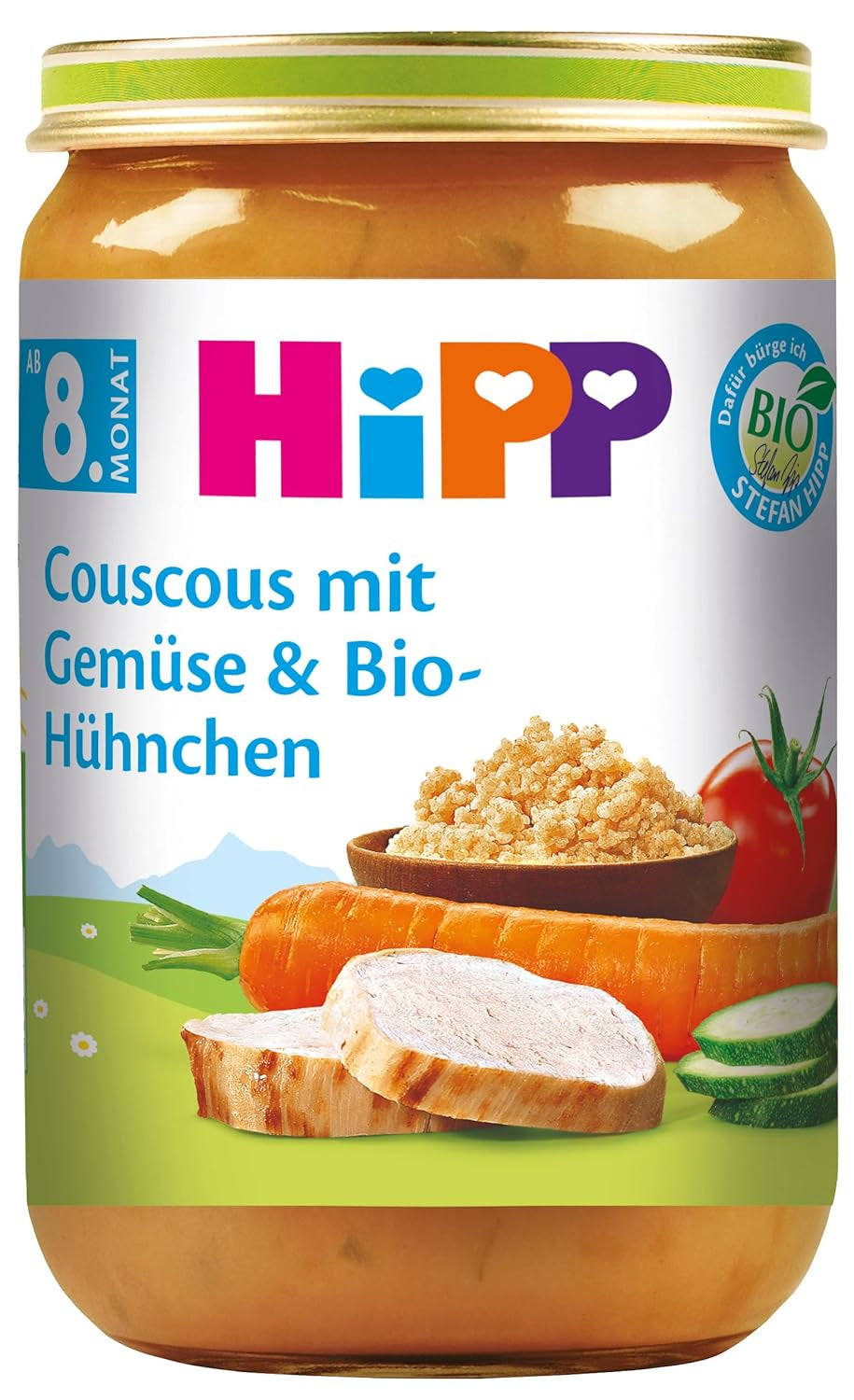 HiPP Couscous med grönsaker och ekologisk kyckling, 6 st (6 x 220 g)