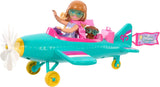 Barbie Chelsea Plane Doll And Playset - Pilotdocka, flygplan, handtag och berättelsetillbehör, hjul och propellrar med blomben, ålder 3+, HTK38 Naty Shop Dolls Standardtitel