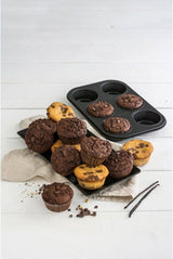 Zenker 6Er Muffinform Black Metallic, 275X190X30 Mm, Teflon Classic Antihaftbeschichtung, Hitzebeständig Bis 230°C, Leichte Reinigung, Ideal Für Köstliche Muffins Formar och bakplåtar Naty Shop